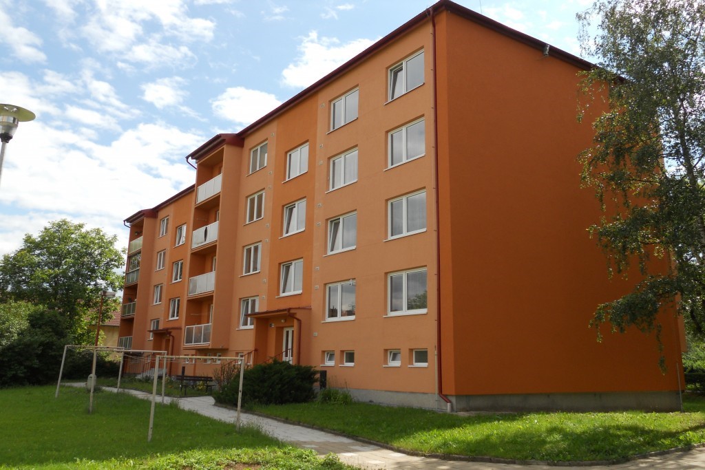 Oprava fasády bytového domu v Blansku